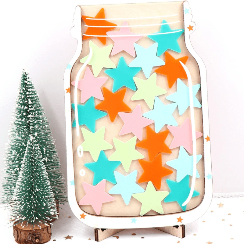 Montessori Wooden Magnetic Reward Jar